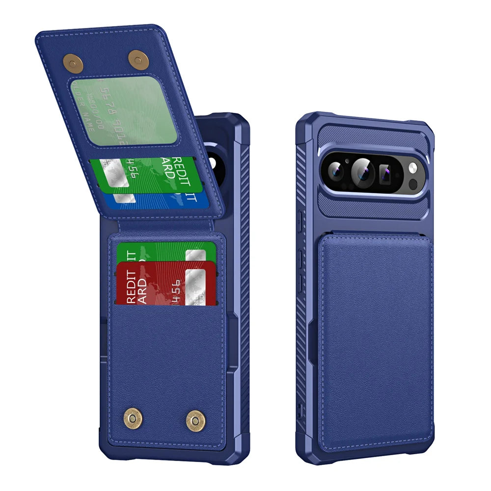 Business Leather Flip Card Slot Bag Stand Holder Case For Google Pixel 9 8 7 Pro XL 8 A 7A Magnetic Cover For Pixel 8A 10Pro XL