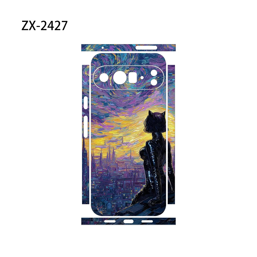 Creative Skin Wrap for Google Pixel 10 9 8 7 Pro 6 6A Back Screen Protector Film Cover Case Macaroon Wrap Sticker