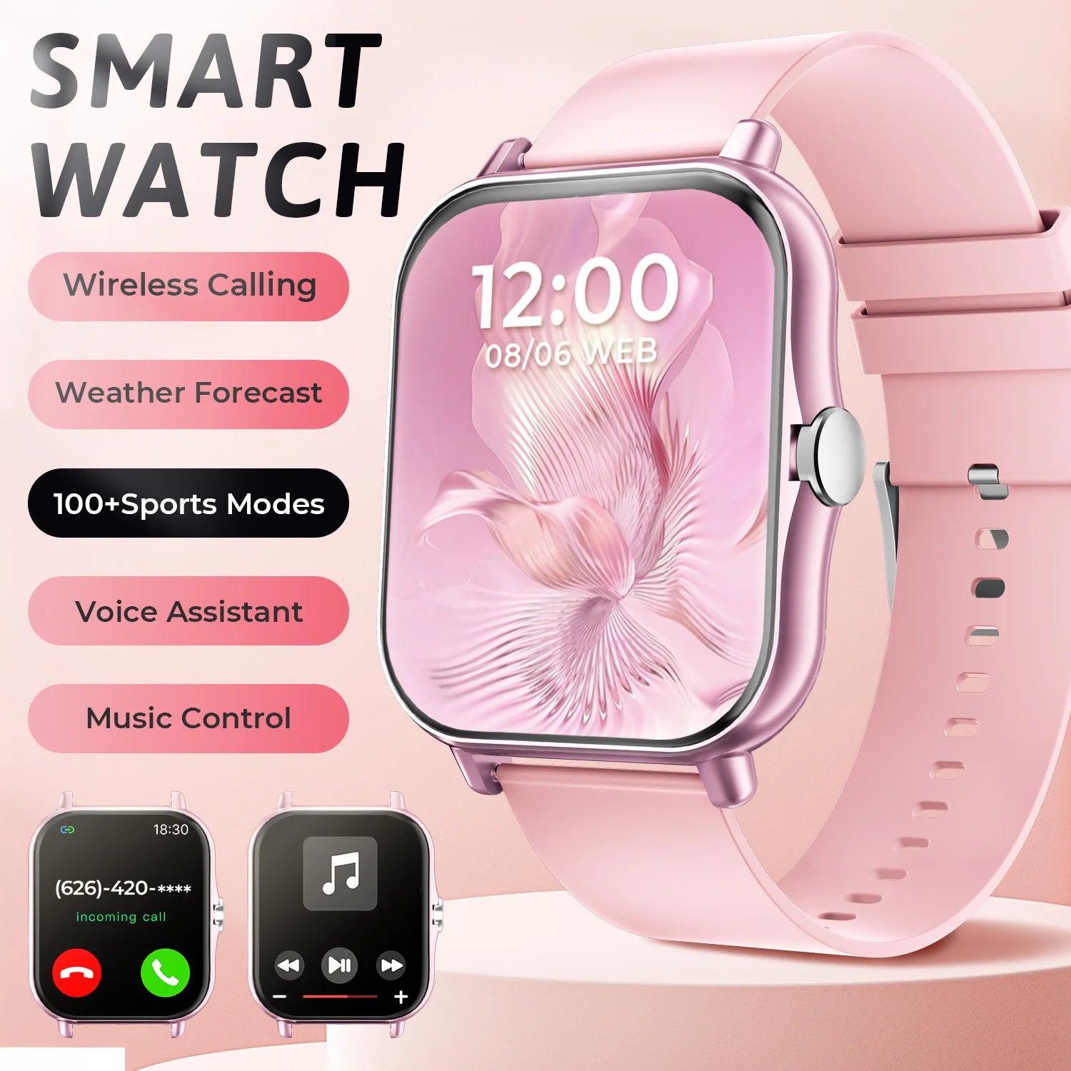 2026 New Smartwatch Bluetooth Call Fitness Tracker Heart Rate Sleep Record Outdoor Sport Watch for  Android/IOS Men Women Gift