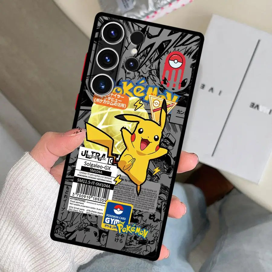 Case for Samsung Galaxy S26 S20 FE S22 S21 S25 Ultra S23 FE Note 20 Ultra 10+ S24 Plus Funda Back Phone Cover Anime Pokemons