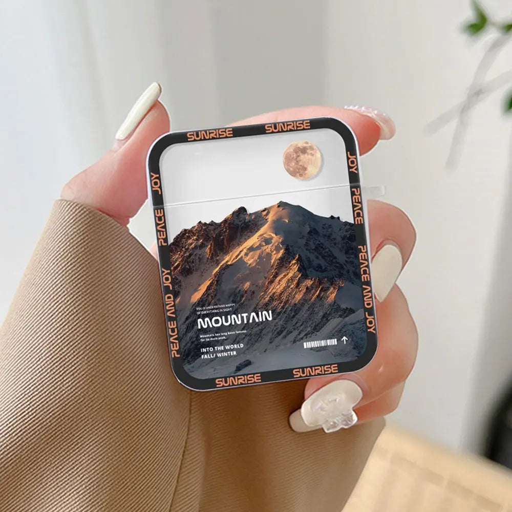 Snow Mountain Scenery Pattern Earphone Case for Airpods 4th 3rd Pro3 Covers for Airpod 2 3 1 Protective Accessorie Shell Fundas