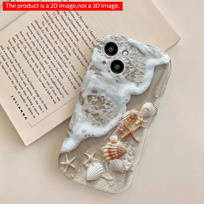 Summer Beach Starfish Shell Pattern Phone Case For Samsung Galaxy S26 Ultra S25 S24 S23 S22 S21 S20Plus FE A56 A55 A54 A16 Cover