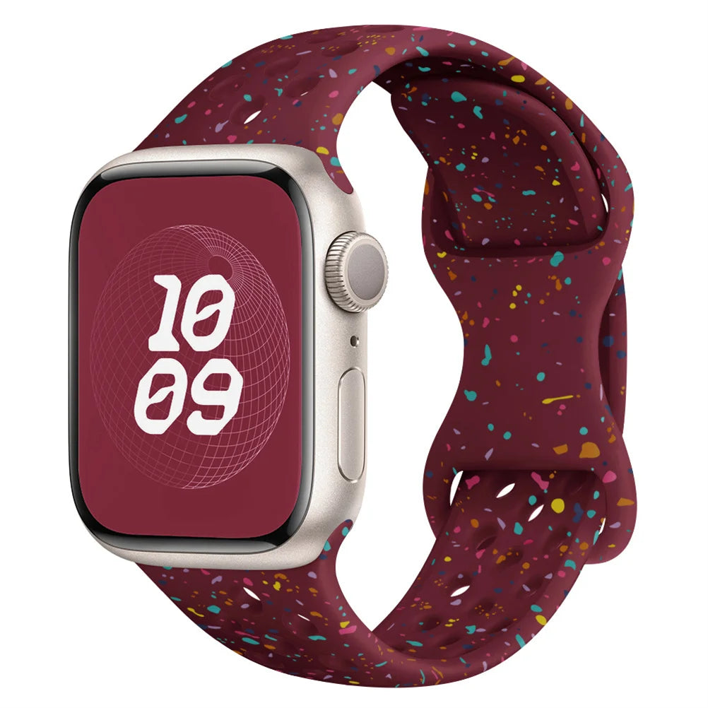 Sport Loop Strap For Apple Watch Band Ultra 2 49mm 44mm 40/41mm 45mm 42/46mm Silicone Bracelet iwatch Series 11 10 9-8-7 6 5 SE