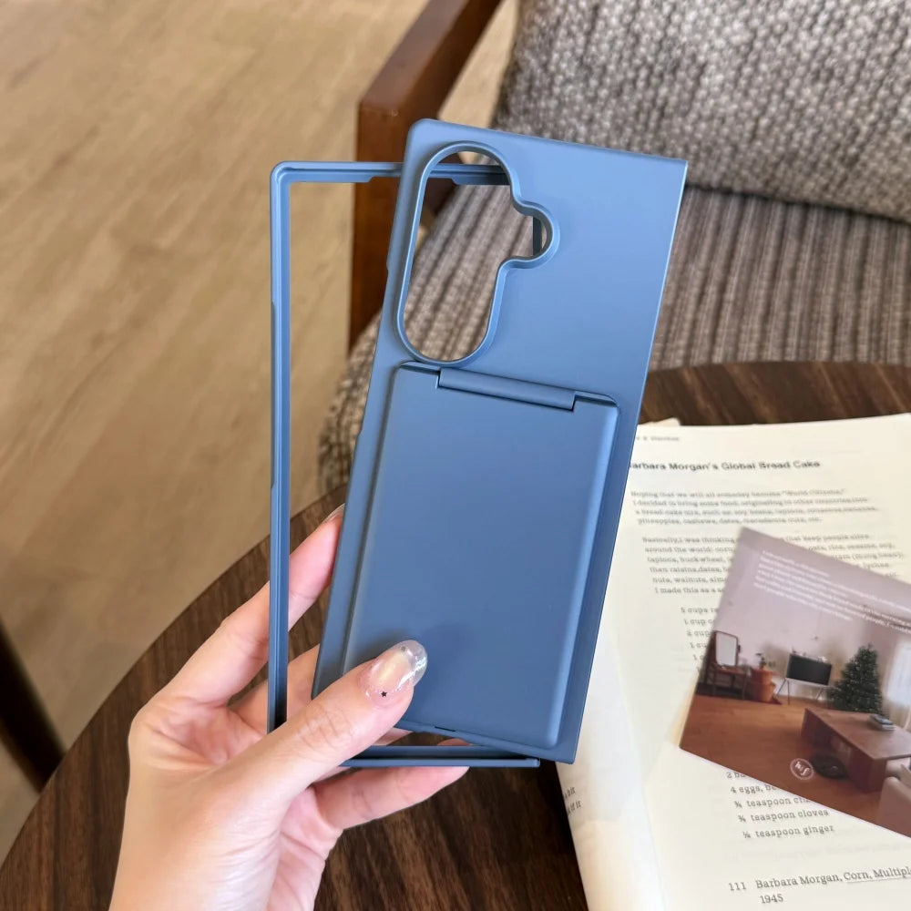 Wallet Holder Transparent Phone Case For Samsung Galaxy Z Fold 8 Ultra Z Fold 8 7 6 5 Frosted Clear Card Slot Hard Cover Z Fold8