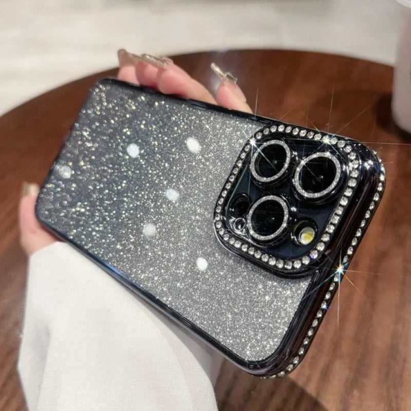 Luxury Diamond Glitter Phone Case For iPhone 17 Pro Max 17E Air 16 16E 15 14 13 12 11 Pro Max Plus Shockproof Women Phone Cover