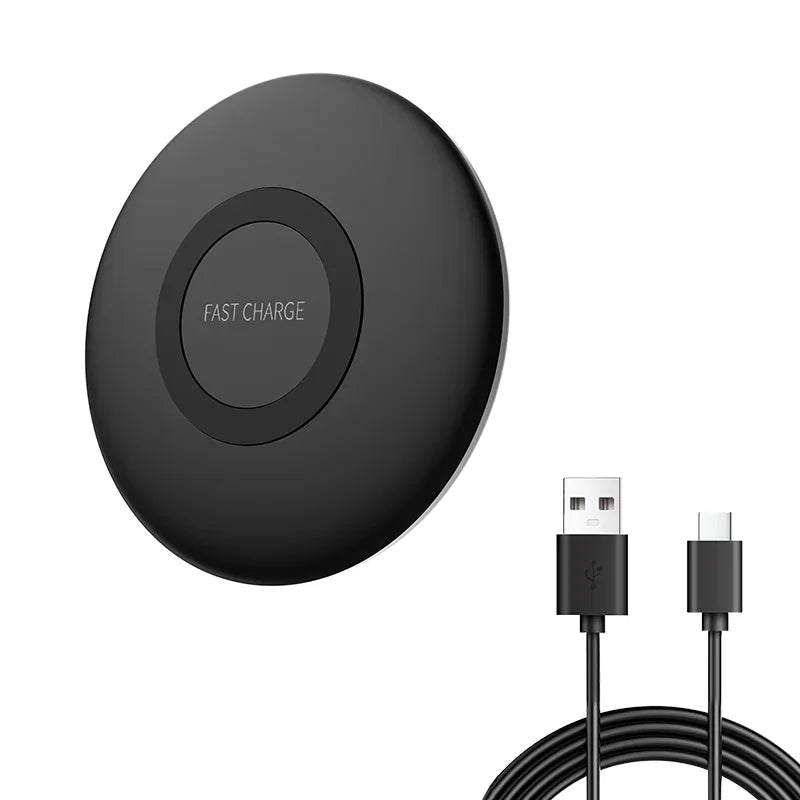15W Fast Wireless Charger Pad For Samsung For Galaxy S25 S24 S23 S22 S21 Ultra Z Fold Flip 6 4 5 Note10 Note20 S10 Plus QI Pad