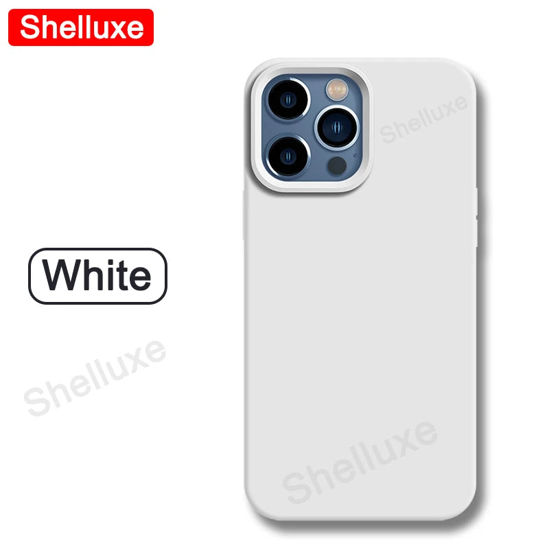 Luxury Liquid Silicone Case Shelluxe For iPhone 17 16 15 14 Pro Max For APPLE iPhone17 Air iPhone16 iPhone15 Plus Phone Cases