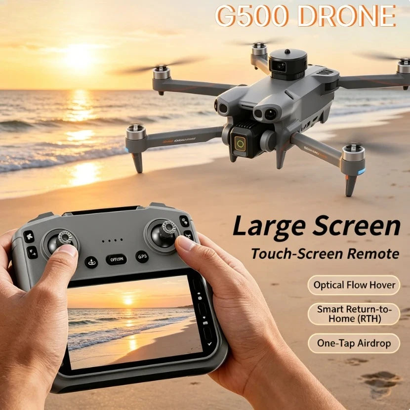 Original G500 GPS Foldable Drone Large Screen 8K Dual Optical Flow Obstacle Avoidance Long Range 5G WiFi FPV Aerial Quadcopter