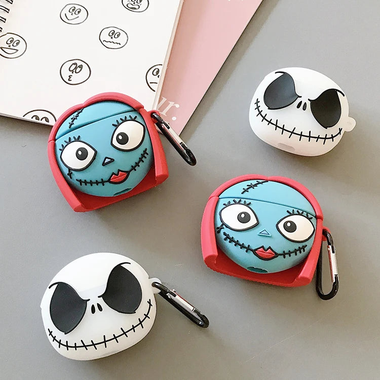 Luminous Skull For Airpods 4 Case 2024,3D Silicone Earphone Cover For Airpods Pro 2 Case/Airpods 3 2 1  Case For Kids Funda