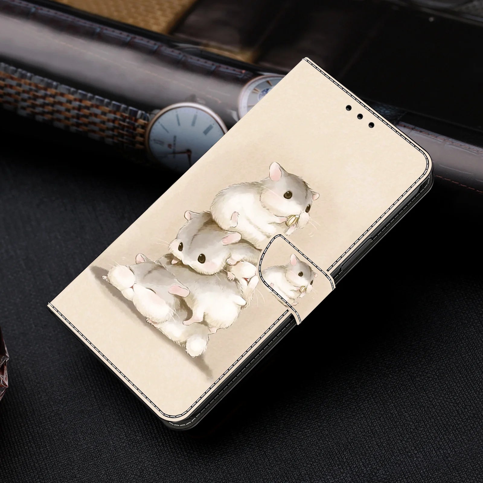 3D Magnetic Flip Leather Wallet Case For iPhone 17 16 15 14 13 12 11 X Xr Xs 8 7 6 6s Se2 Se3 2022/20 Mini Air Plus Pro Max