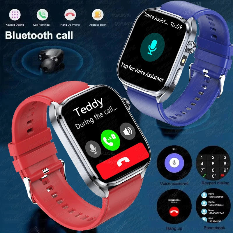 2026 New Accurate ECG Smart Watch Heart Health Analysis Blood analysis Blood Lipid Blood Pressure BT call Smart Watches For Men