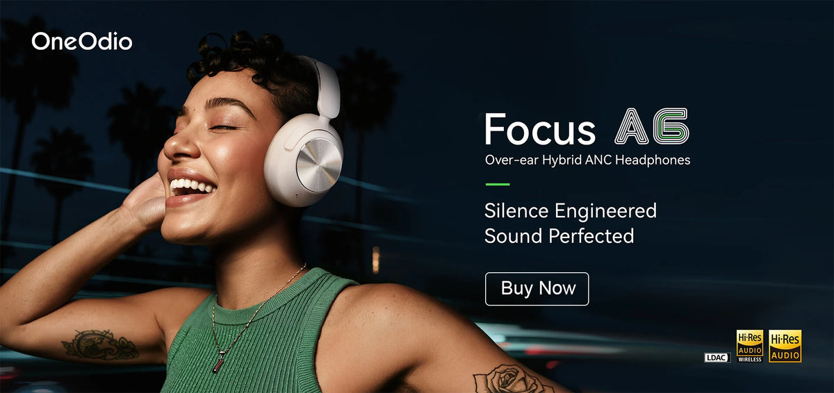 Oneodio A70 Fusion Wired + Wireless Bluetooth 5.2 Headphones For Phone With Mic Over Ear Studio DJ Headphone Recording Headset