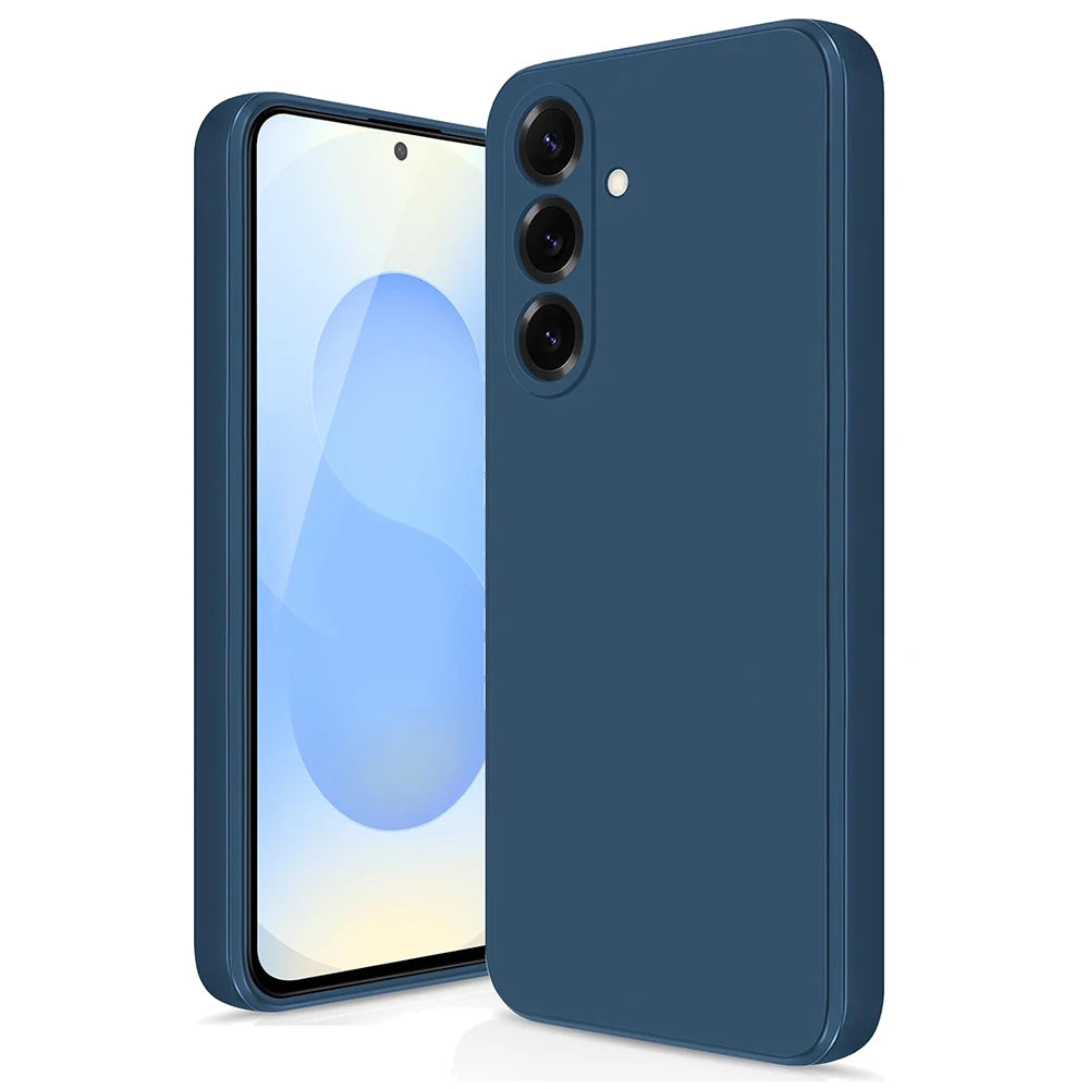Square Silicone Soft Case For Samsung Galaxy S25 Edge S24 S23 S21 S20 FE S22 Ultra Plus Luxury Matte Back Cover Coque Fundas