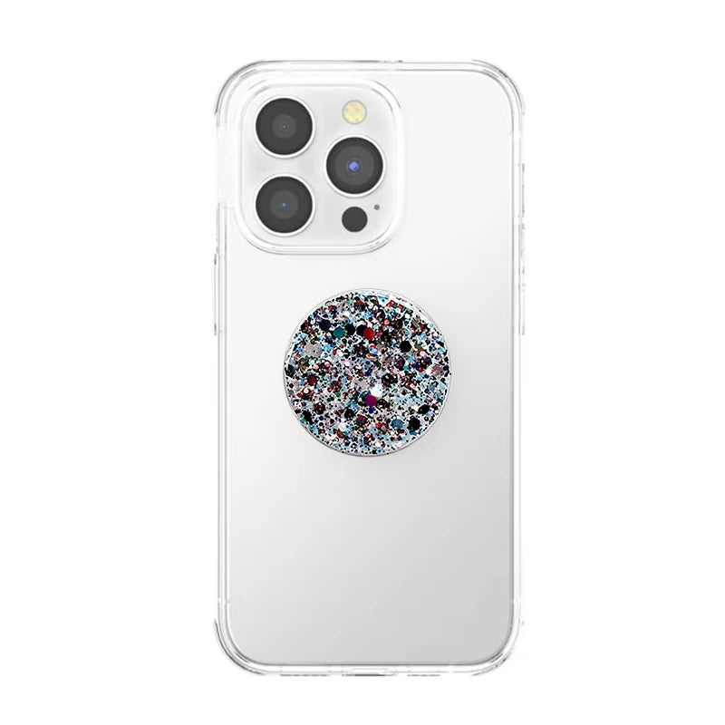 Glitter Phone Grip Socket Foldable Phone Holder Ring Holder With Adhesive for Iphone 17 16 15 14 13 Samsung Grip Tok Bracket