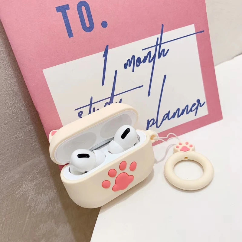 Cute Polka Dots Bow Silicone Case For Apple AirPods 2 3 4 Pro 2 Pro3 Earphone Charging Headphones Case Airpods Protect Cover