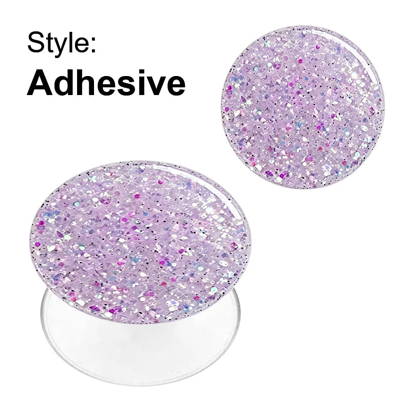 Glitter Phone Grip Socket Foldable Phone Holder Ring Holder With Adhesive for Iphone 17 16 15 14 13 Samsung Grip Tok Bracket