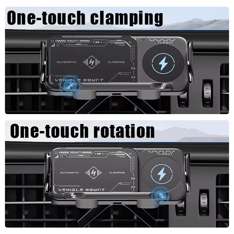 Car Wireless Phone Holder Fast Charging Air Vent Mount Screen Phone Stand for Samsung Galaxy Z Fold 6 5 Flip 4 3 Tablet Holder