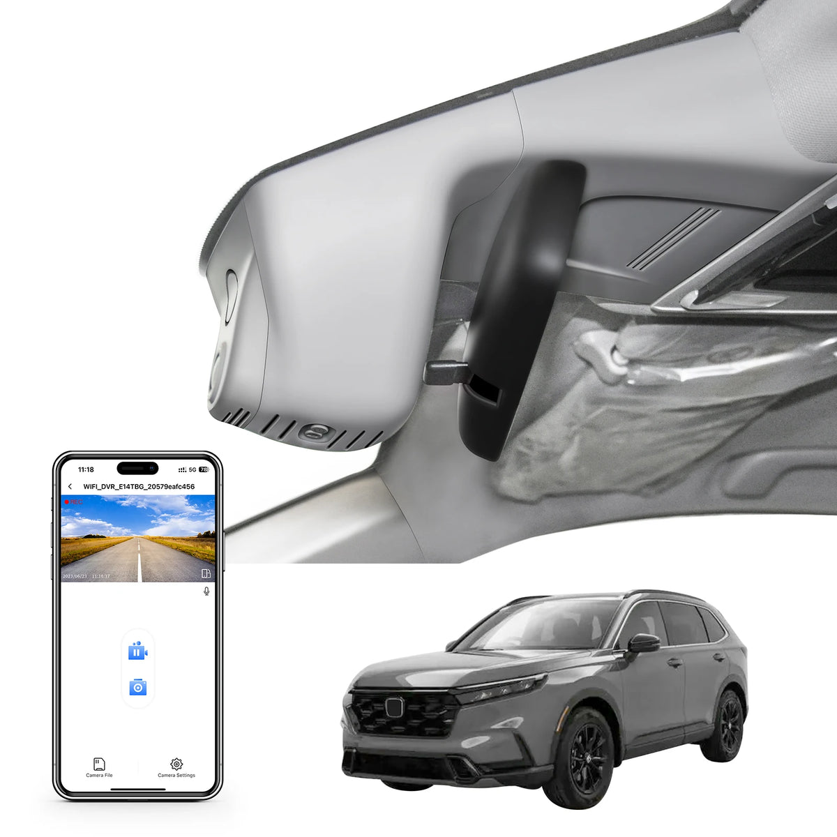 Mangoal 4K Dash Cam for Honda CR-V & CR-V Hybrid Gen6 Car Camera Recorder 2023-2026 (Model B) Night Vision WiFi & APP GPS