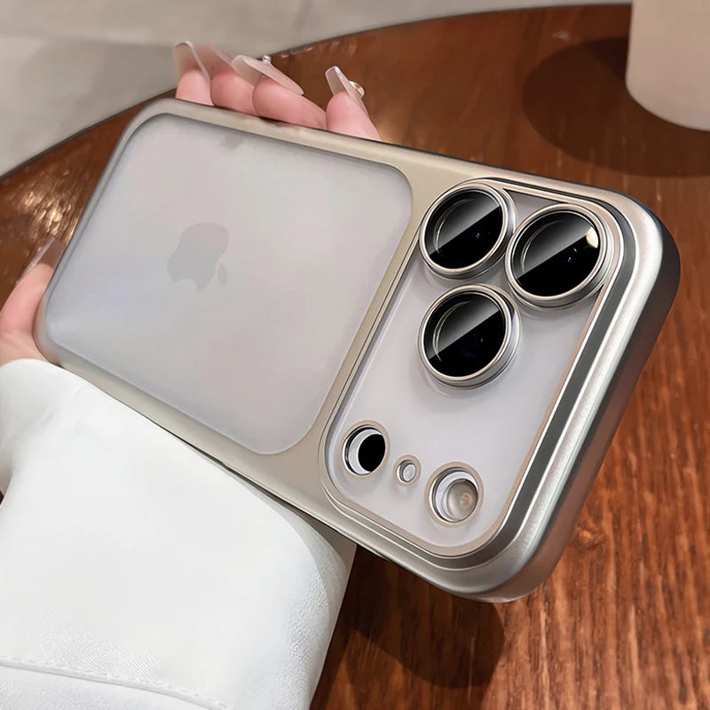 Luxury Soft Matte Phone Case For iPhone 17 16 15 14 13 12 11 Pro Max Air Plus Electroplated Silicone Bumper Back Cases Cover