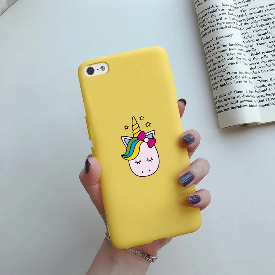 For iPhone 5 5S SE 2016 Case for iPhone 5 S Cover Silicon Cute Painted Case for iphone SE Cover Bumper for iphone 5S Phone Shell