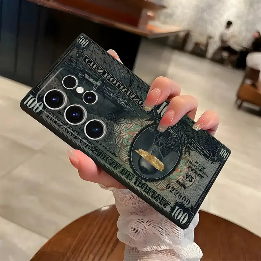 Case for Samsung Galaxy S26 S25 S26 S24 Plus S20 Ultra S23 S21 FE S10 S9 Note 20 8 9 10 Funda Phone Cover Cool 100 Dollars Bank
