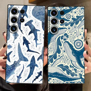 Funda Phone Cover Case for Samsung Galaxy S26 Ultra S10 S9 S23 S20 Ultra S25 Plus S24 S21 FE Note 20 8 9 10 Ocean Shark Whale