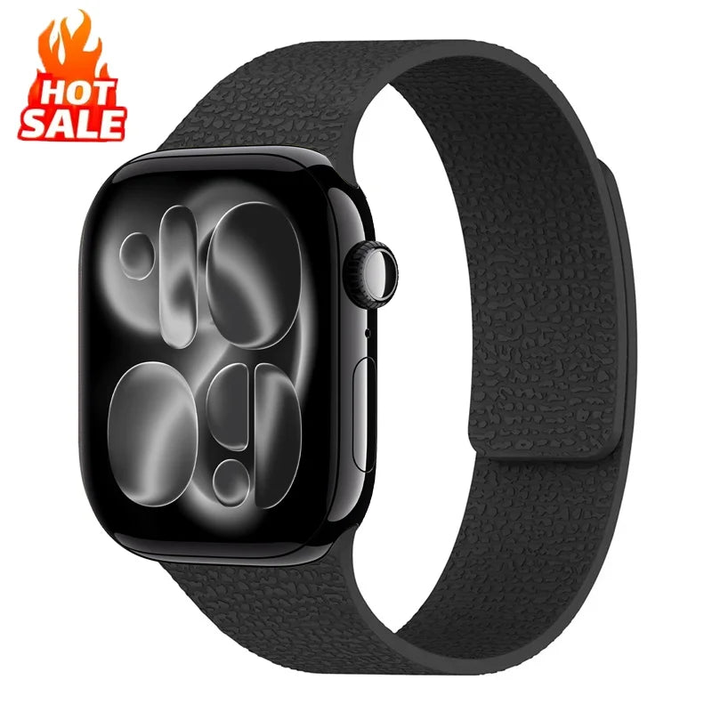 2025 New silicone magnetic strap for Apple Watch ultra2-3 49mm 45/42/46/40/41mm sport bracelet series 11 10 9 8 7 6 5 4 SE Band