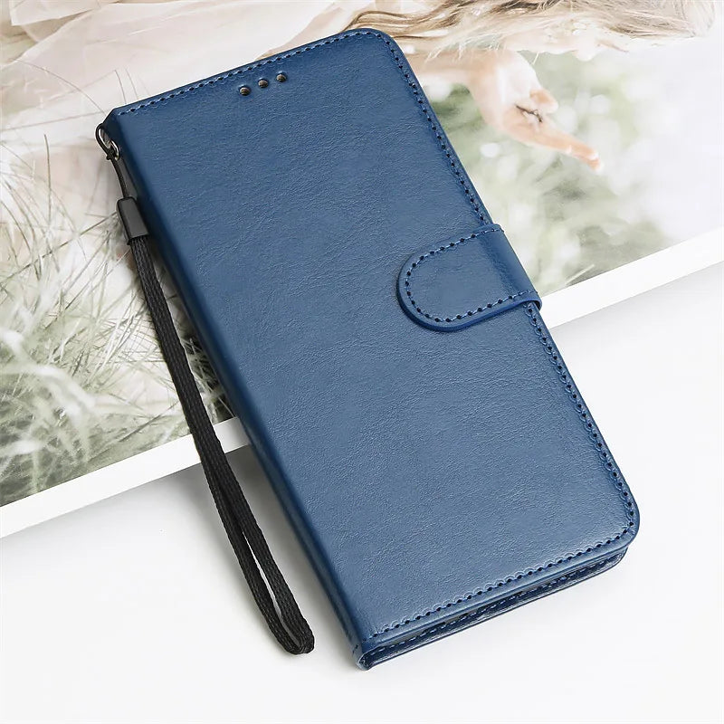 Leather Case For Samsung Galaxy S25FE S25 Edge S25 Ultra S24 S23 S22 S21 S20 FE S10 S9 S8 S7 Funda Flip Wallet Cover Book Case