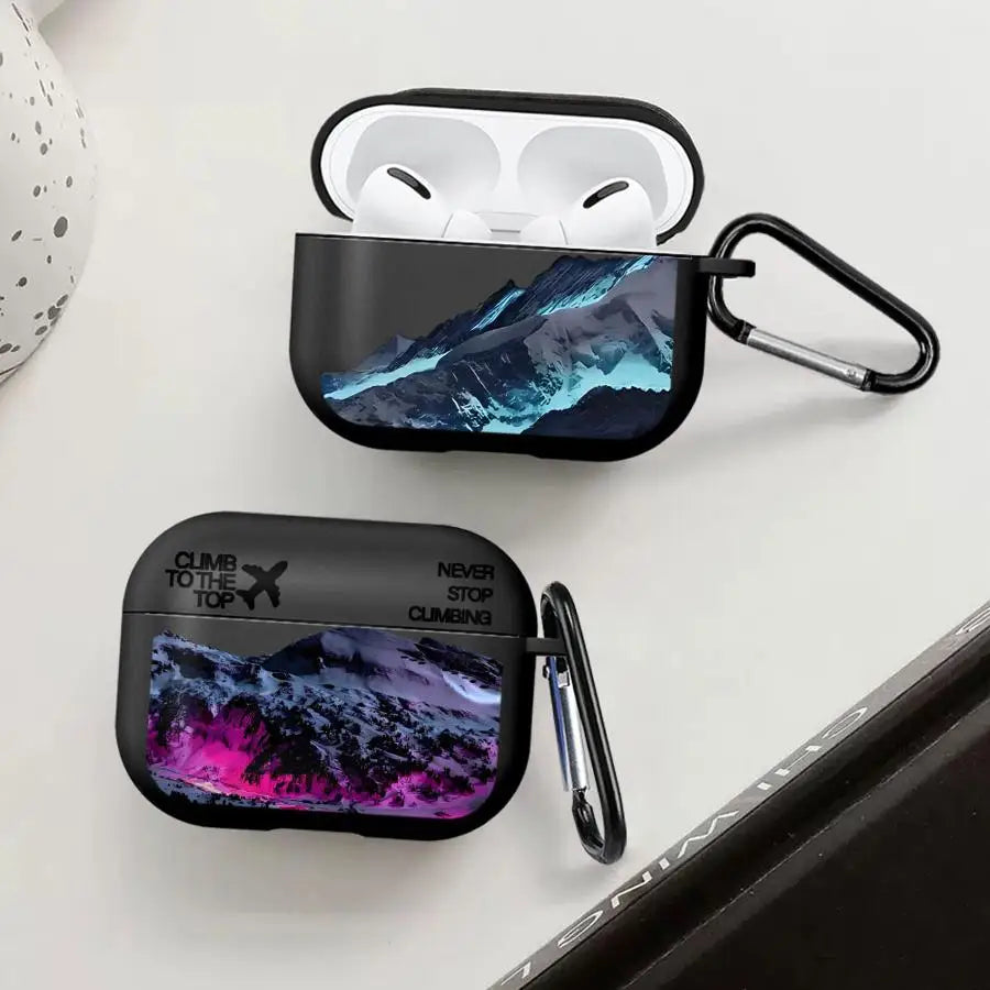 Snow Mountain Airplane Case For Airpods 1 Pro Pro3 Pro2 4 3 2 Earphone Cases Cover