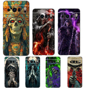 Grim Reaper Skull Phone Case For Google Pixel 10A 10 9 8 7 6 Pro XL 9A 8A 6A 7A 5G Soft Shockproof TPU Black Cover