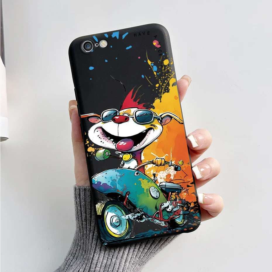 Stylish Painted Cover For iPhone 6 6S Plus Case iPhone6 6S Plus Cover Silicone Soft Phone Back Case For Apple iPhone 6 6S Coque
