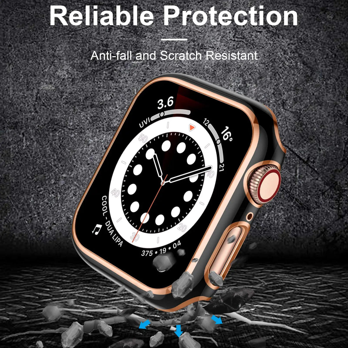 Tempered Glass+Case For Apple Watch 44mm 42mm 40mm 38mm PC Bumper Screen Protector Cover Iwatch Series 6/5/4/3/2/SE Accessories