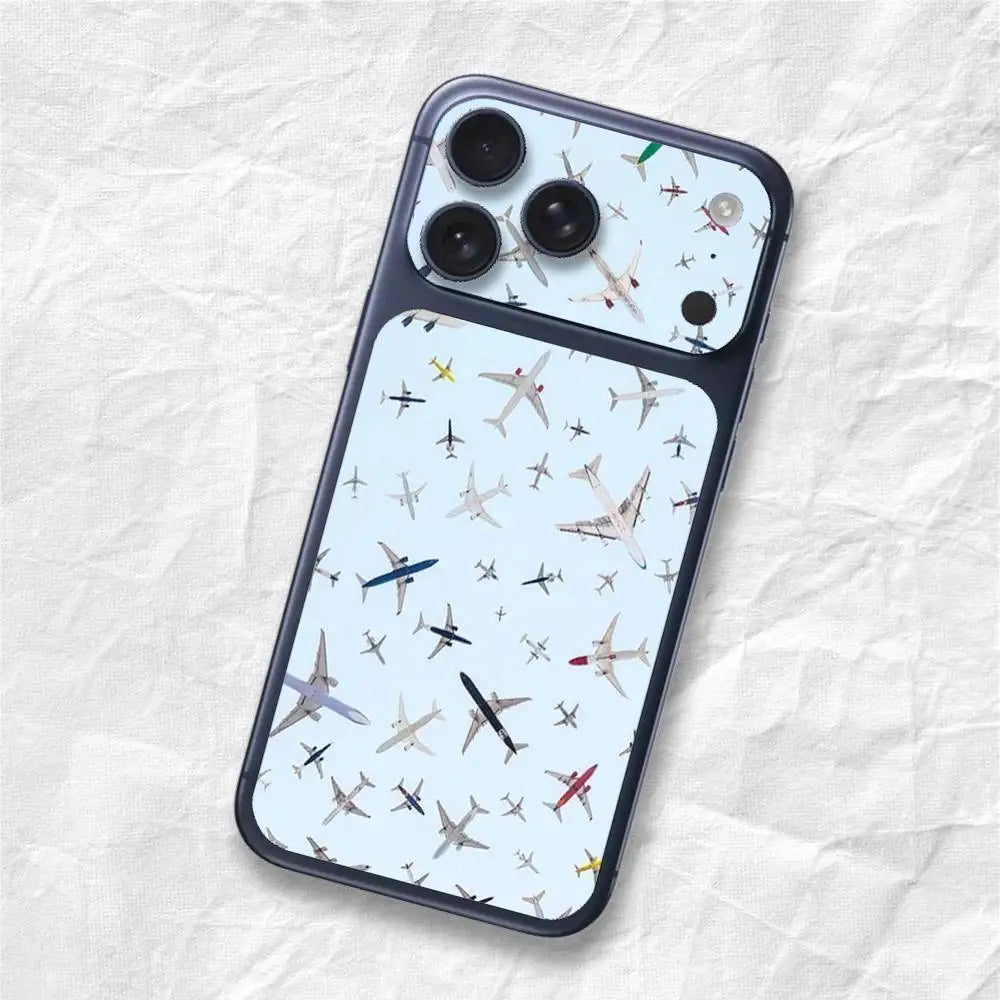 Airplane Pattern Sticker Film Wrap Decal Sticker for iPhone 17 Pro Max