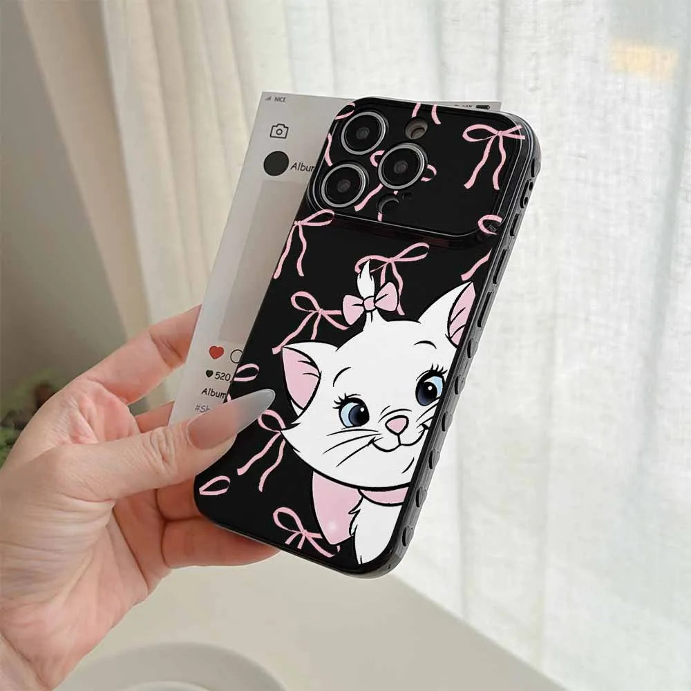 Disney Beautiful The AristoCats For Apple iPhone 17 16 15 14 13 12 Mini 11 Pro Max Bubble Heart Cover Silicone Capa Phone Case