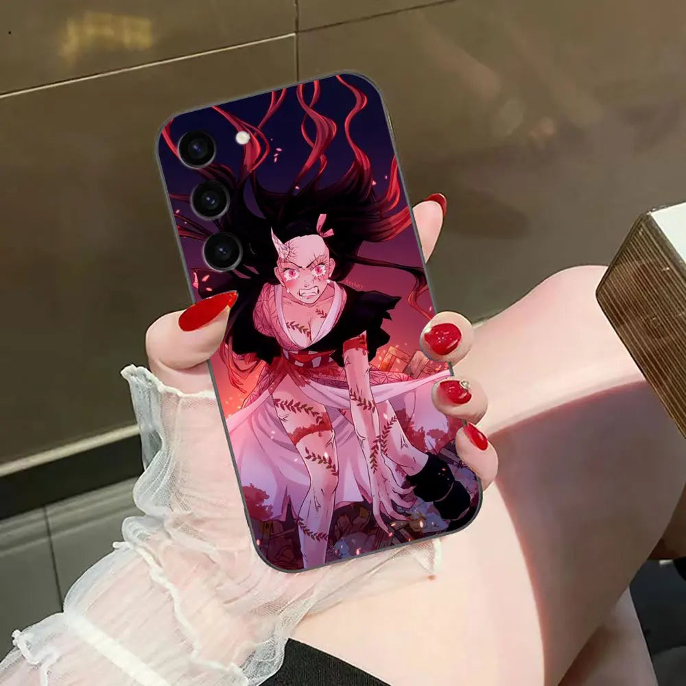 Anime Demons Slayers Tanjiro Phone Case For Samsung Galaxy S26 S25 EDGE S24 S23 S22 S21 S20 FE S10 Ultra PLUS LITE Case Cover