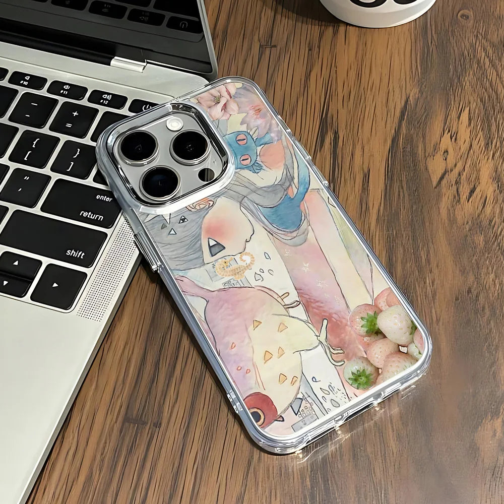Anime A-Aya Takano Girl Art Phone Case For IPhone 17 16e 16 15 14 13 12 11 Mini Pro Max X XR 8 7 Air Plus Transparent Soft Cover