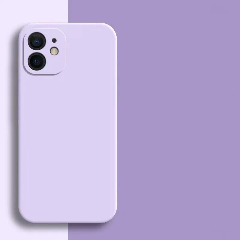 Candy Color Silicone Soft Case For iphone 11 12 13 mini 14 15 16 Plus 16e 17 Air Pro Max Shockproof Camera Protective Cover Case