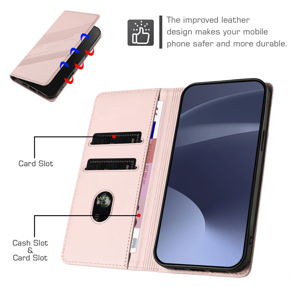 Luxury Wallet Leather Protect Case For Google Pixel 9A 8A 7A 6A Pixel 9 10 Pro XL 8 7 6 Pro Cases Magnetic Flip Cover Card Slots