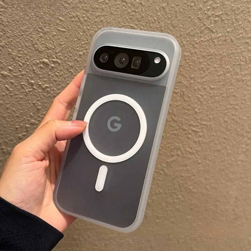 Matte for Magsafe Translucent Slim Case for Google Pixel 11 10 Pro XL 9 9A Magnetic Wireless Charging Frosted Shockproof Cover
