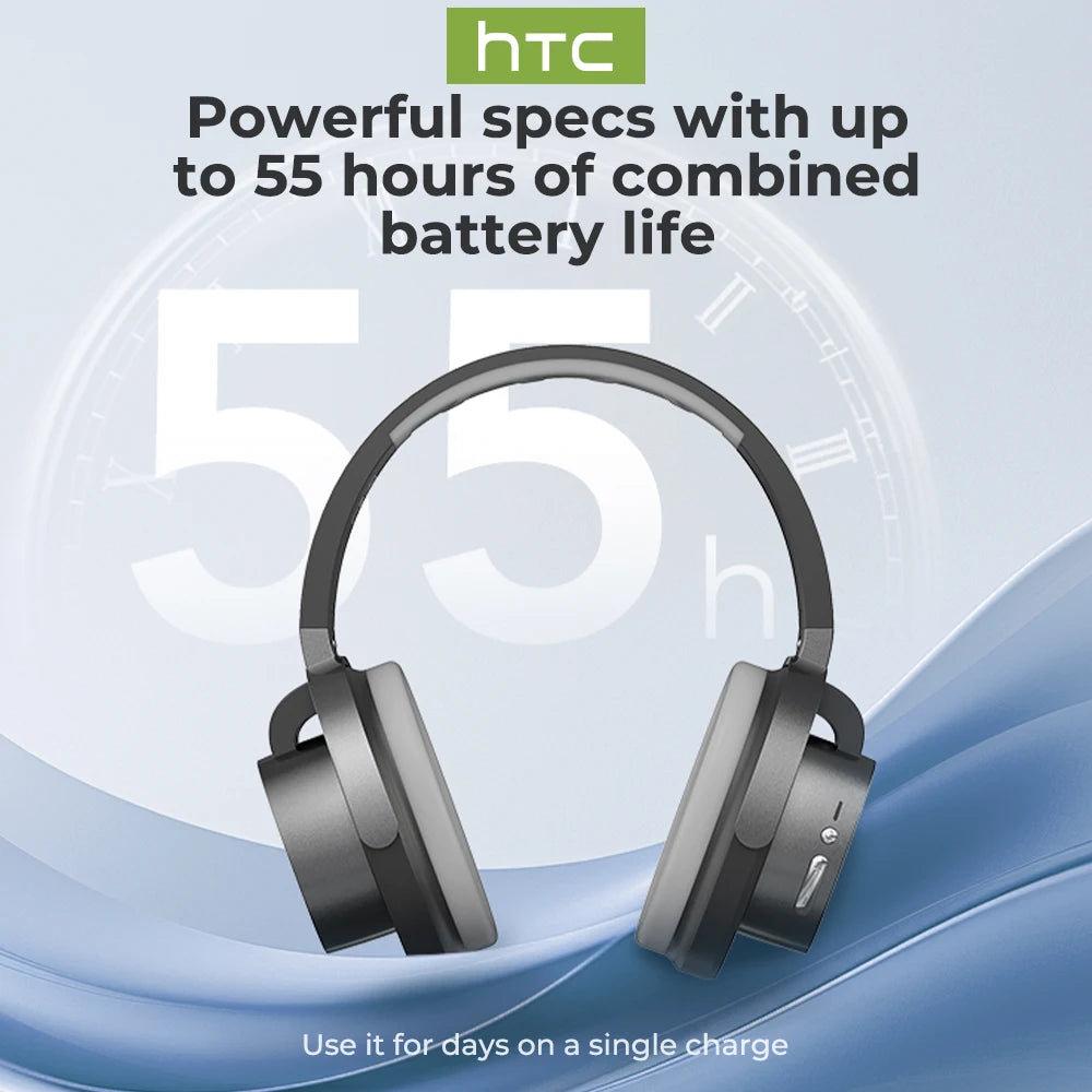 HTC HP07 Over-ear Headphones 134 Languages Translation Earphones Face-to-Face Translation Earphones Ultra-long Life Battery
