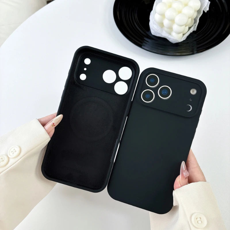 Magnetic Original Liquid Silicone Phone Case For iPhone 17 16 15 14 13 Pro Max 17Pro Air For Magsafe Wireless Cases Soft Cover