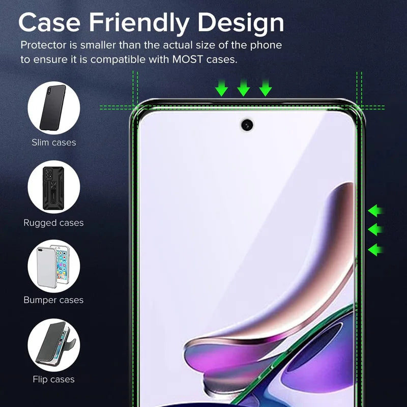 5PCS Tempered Glass for Motorola Moto Edge 30 Neo 20 Pro G13 G23 G53 G73 G22 G32 G52 G72 G82 E13 E32 E22i Screen Protector Film