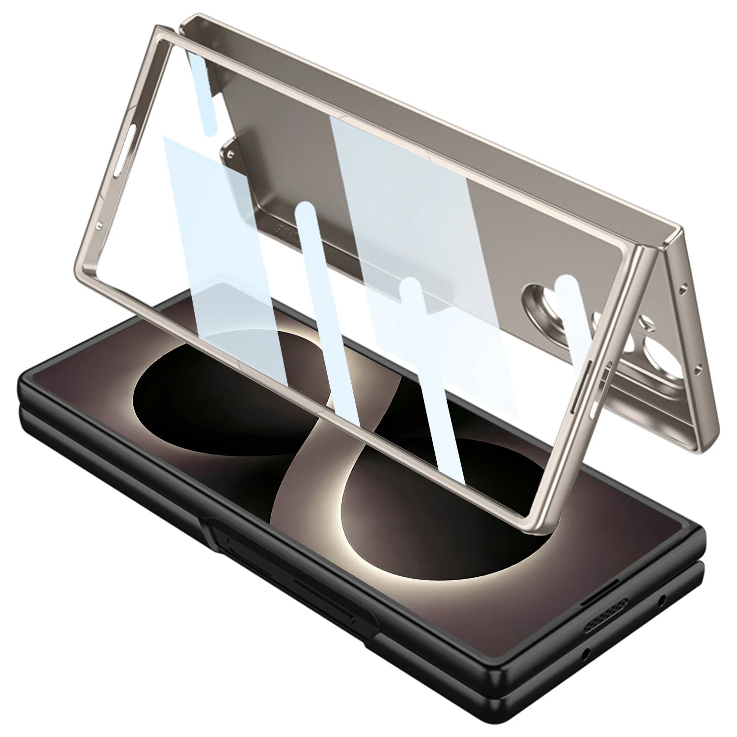 Built-in Screen Protect Slim Case For Samsung Galaxy Z Fold 8Ultra With S Pen Axis Slot Ultra Thin PC Hard Cover Z Fold8Ultra