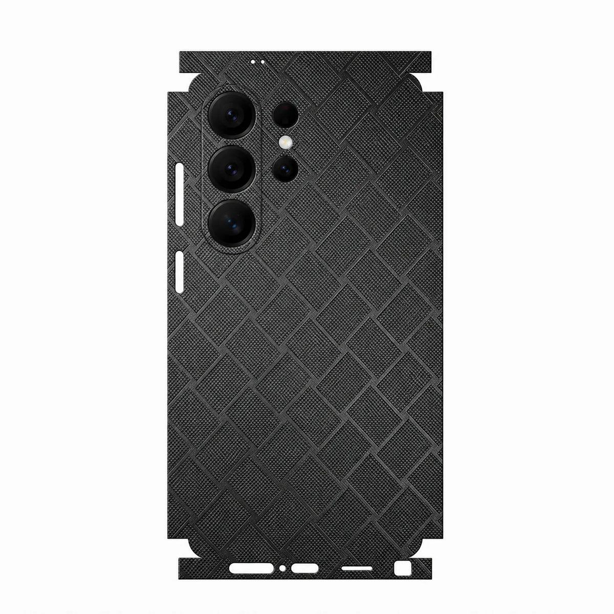 Full Coverage Faux Leather Back Skin for Samsung Galaxy S26 S25 Ultra Plus S24 S23 Full Wrap Anti Scratch Rear Film Sticker