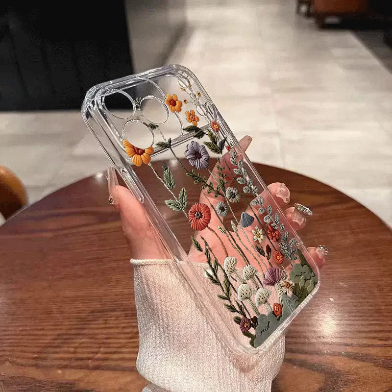 Cute Flower Clear Case For Samsung Galaxy S26 S25 Ultra A57 A56 5G S24 S23 Plus FE A36 A26 A16 A07 A55 A15 A54 Shockproof Cover