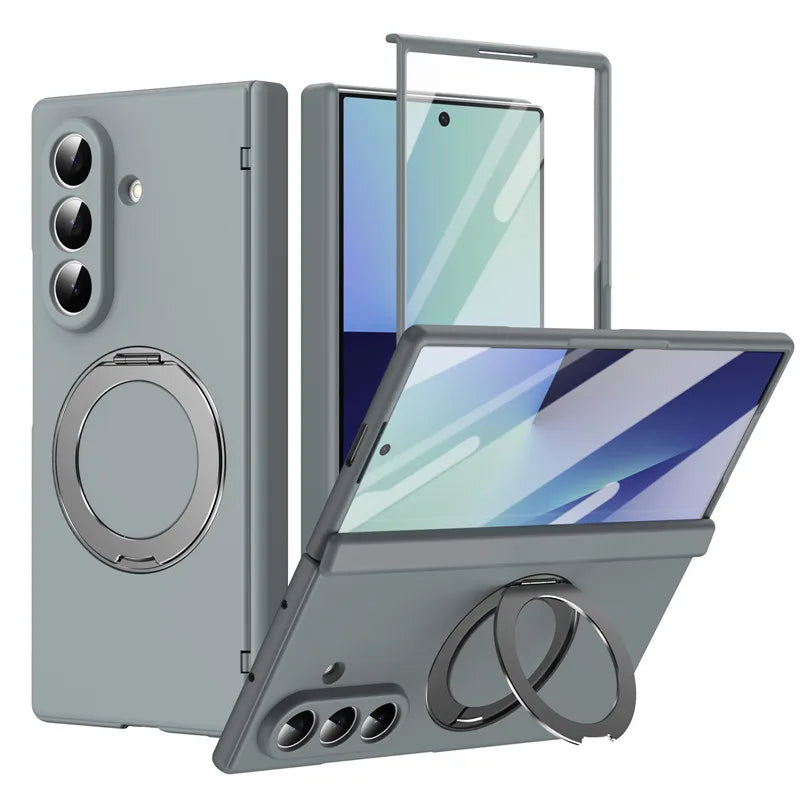 For Samsung Galaxy Z Fold 8 Ultra 5G Case Magnetic Holder Ring For Magsafe Cover For ZFold 8 Fold8 Ultra Hinge Protection Case