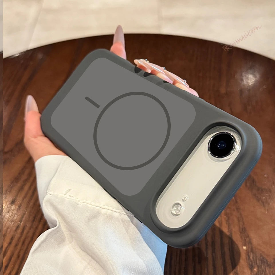 Magnetic Liquid Silicone Phone Case For iPhone 15 14 13 16 17 Pro Max Plus Air Magsafe Official Wireless Charge Protector Cover