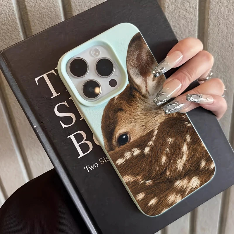 Cute Fawn Deer Protective Phone Case for iPhone 17-11 Series Pro Max & Plus – Stylish & Durable