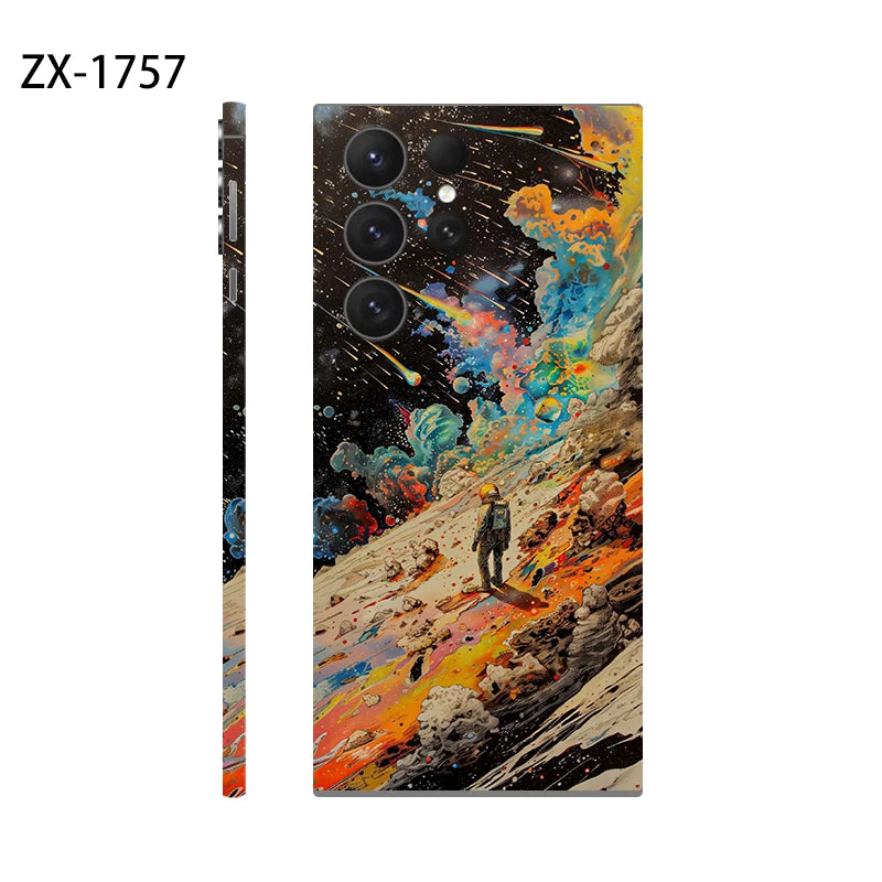 Skin Sticker for Samsung Galaxy S24 S23 S22 S25 Ultra S25 EDGE Decals Back Film Cover Screen Protector Wrap Ultra Thin