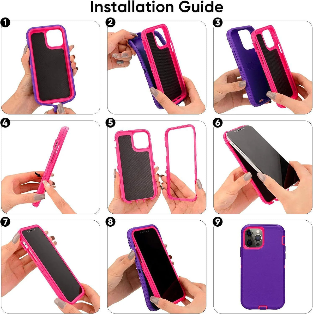 3-Laye Heavy Duty Hybrid Ott Defender Case For Motorola G Edge Play Stylus Power 5G 2026 2025 2024 2023 Shockproof Cover